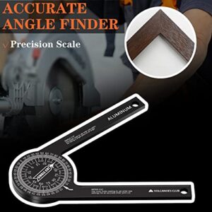 VOLCANOES CLUB Magnetic Digital Angle Finder with 7’’ Aluminum Angle Finder Gauge - Woodworking Tool Set for Carpenters, Plumbers, Building Trades