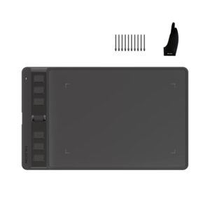 2023 huion inspiroy 2 small drawing tablet (black) and huion skeleton artist glove