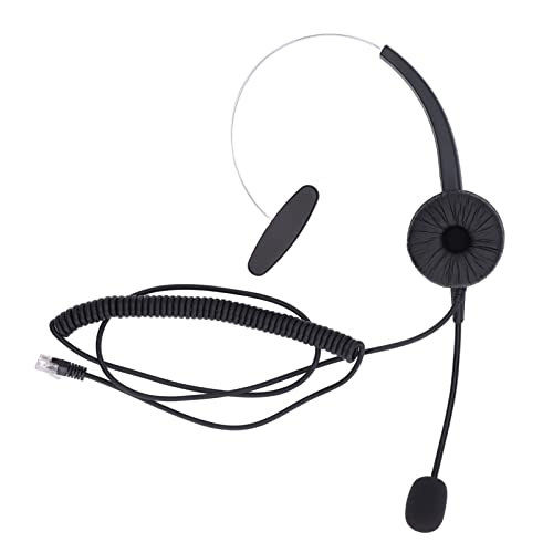 Tgoon Computer Headset, Ergonomic Noise Reduction Ultra Clear Call RJ9 Headset Adjustable Volume Control for Customer Service