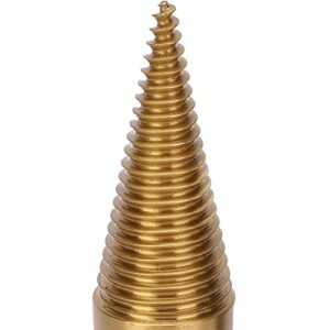 Drill Screw Cone Wood，Firewood Split Drill Bit Round Shank High Speed Steel Wood Cone Punch Accessories 32mm