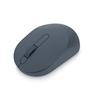 dell mobile wireless mouse - ms3320w, wireless - 2.4 ghz, bluetooth 5.0, optical led, mechanical scroll, 1600 dpi, 3-buttons - midnight green