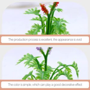 VOSAREA 7pcs Doll House Potted Plant Miniature Mini Verse Make It Mini Food Artificial Bonsai Decor Desk Topper Mini Foods Floral Decorations Mini House Prop Flowers Child Plastic Indoor