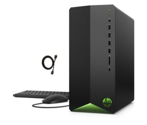hp newest pavilion tg01 gaming desktop pc, intel 6-core i5-10400f upto 4.3ghz, 16gb ram, 256gb pcie ssd, nvidia geforce rtx 3060 12gb gddr6, wifi, windows 11 pro + keyboard & mouse, hdmi cable