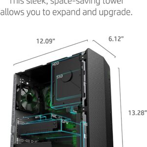 HP Newest Pavilion TG01 Gaming Desktop PC, Intel 6-Core i5-10400F Upto 4.3GHz, 16GB RAM, 256GB PCIe SSD, NVIDIA GeForce RTX 3060 12GB GDDR6, WiFi, Windows 11 Pro + Keyboard & Mouse, HDMI Cable