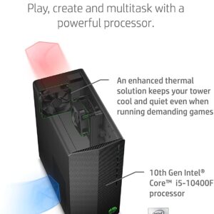 HP Newest Pavilion TG01 Gaming Desktop PC, Intel 6-Core i5-10400F Upto 4.3GHz, 16GB RAM, 256GB PCIe SSD, NVIDIA GeForce RTX 3060 12GB GDDR6, WiFi, Windows 11 Pro + Keyboard & Mouse, HDMI Cable