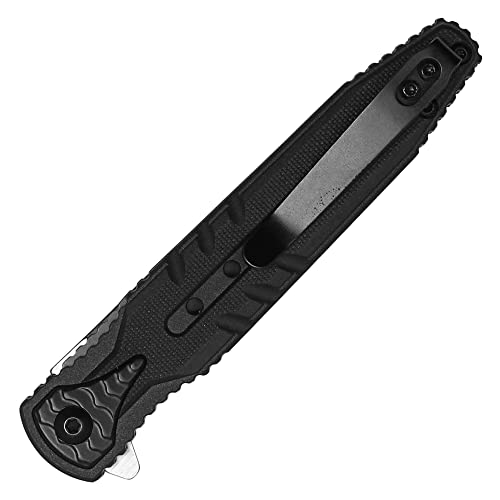 Buckshot Knives 8" Overall Spring Assisted Folding Pocket Knife With Nylon Fiber Handle (PML206BK)