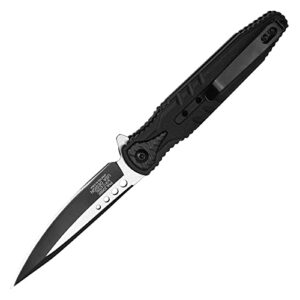 Buckshot Knives 8" Overall Spring Assisted Folding Pocket Knife With Nylon Fiber Handle (PML206BK)