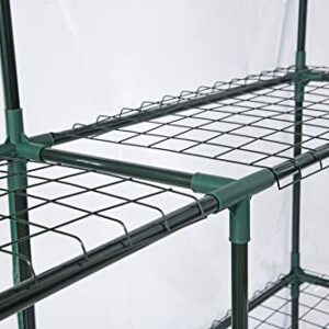 Miracle-Gro 4'8" x 4'8" x 6'5" All-Season Small Walk-in Greenhouse with 8 Wire Shelves for Outdoors, Easy-Access and Durable, Translucent