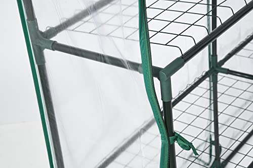 Miracle-Gro 4'8" x 4'8" x 6'5" All-Season Small Walk-in Greenhouse with 8 Wire Shelves for Outdoors, Easy-Access and Durable, Translucent