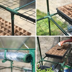 Miracle-Gro 4'8" x 4'8" x 6'5" All-Season Small Walk-in Greenhouse with 8 Wire Shelves for Outdoors, Easy-Access and Durable, Translucent