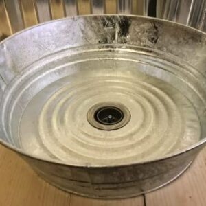 Galvanized Wash-Pan Sink (Small Round)