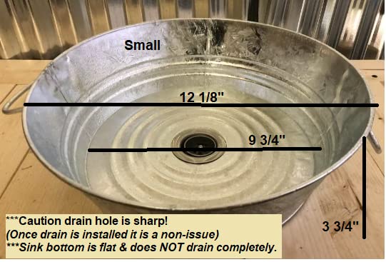 Galvanized Wash-Pan Sink (Small Round)