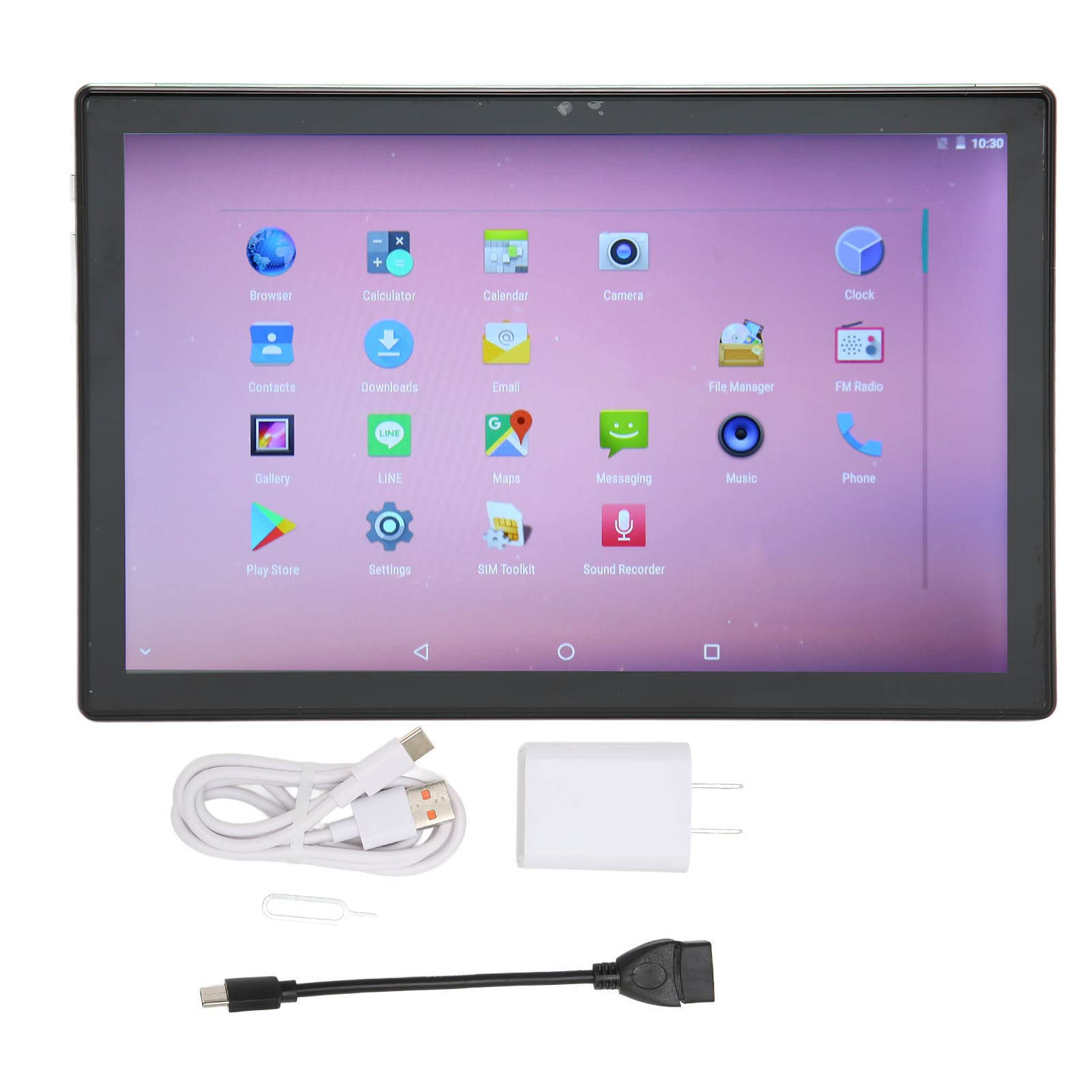 10 Inch Tablet with 8 CPU Cores 100-240V HD Tablet for Travel (US Plug)