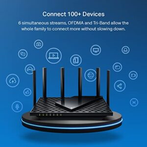TP-Link AX5400 Tri-Band WiFi 6 Router (Archer AX75)- Gigabit Wireless Internet Router, ax Router for Streaming and Gaming, VPN Router, OneMesh, WPA3 (Renewed)