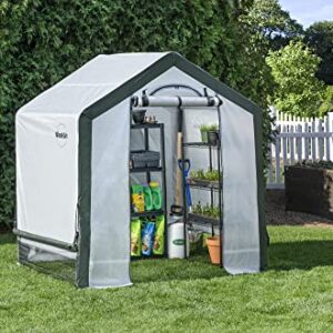 Miracle-Gro 6' x 4' x 6' All-Season Indoor/Outdoor Backyard Garden Greenhouse and Compact Waterproof Plant Shelter, Translucent