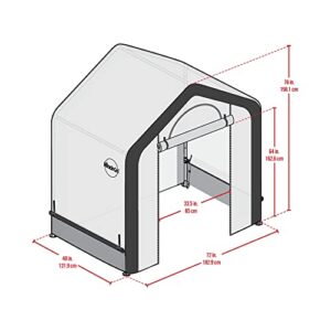 Miracle-Gro 6' x 4' x 6' All-Season Indoor/Outdoor Backyard Garden Greenhouse and Compact Waterproof Plant Shelter, Translucent