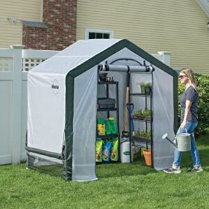 Miracle-Gro 6' x 4' x 6' All-Season Indoor/Outdoor Backyard Garden Greenhouse and Compact Waterproof Plant Shelter, Translucent