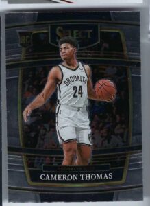 cameron cam thomas 2021-22 panini select #21 rookie card rc brooklyn nets basketball