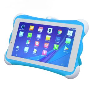 7 inch toddler tablet, kids tablet blue dual sim card dual standby dual camera eye protection 3gb ram 32gb rom for education (us plug)
