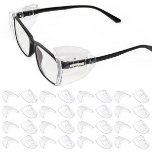 yuntuo 16 pairs eye glasses side shields for prescription glasses, slip on clear side shield- fits small to large eyeglasses
