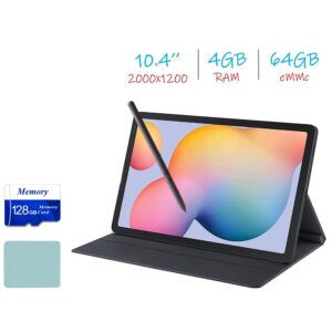 SAMSUNG Galaxy Tab S6 Lite 10.4'' (2000x1200) WiFi Tablet Bundle, 4GB RAM, 64GB Storage, Bluetooth, Android 10, S Pen, Tablet Cover + Accessories