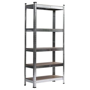 Garage Shelving Heavy Duty, 59" Garage Storage Shelves Heavy Duty Shelving, Adjustable 5-Tier MDF Shelves for Storage, Garage Shelves, Basement Shelving Utility Shelf Rack, 59" H*30" W*12" D