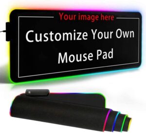 personalized rgb led gaming mouse pad make your own customized large gaming mousepad custom mouse mat for office dorm personalised gifts presents for gaming lovers office mouse mat va