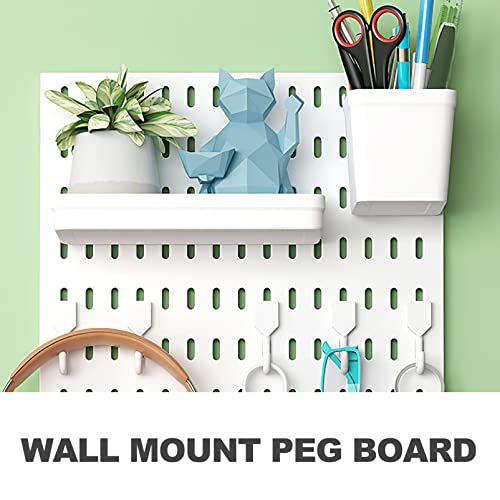 LIFKOME Peg Board Rack Door Back Pegboard Wood Panels for Wall Pegboard Wall Panel Kits Craft Organizer Room Organizers Home Tools Pegboard Storage Rack Login White Plastic Office Bracket