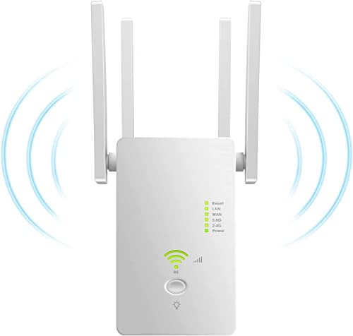 2023 WiFi Extender, WiFi Extenders Signal Booster for Home Covers Up to 8000 Sq. Ft and 40 Devices, Dual Band 2.4G/5G 1200Mbps Wireless Internet Repeater and Signal Amplifier Easy Setup