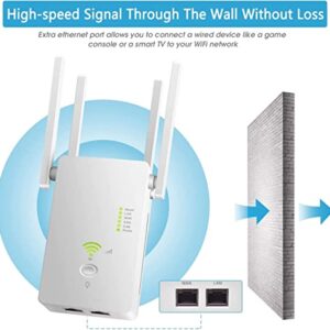 2023 WiFi Extender, WiFi Extenders Signal Booster for Home Covers Up to 8000 Sq. Ft and 40 Devices, Dual Band 2.4G/5G 1200Mbps Wireless Internet Repeater and Signal Amplifier Easy Setup