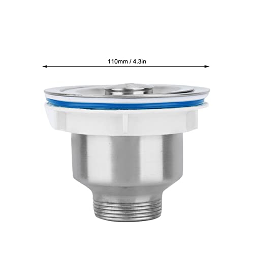 yaogohua Stainless Steel Kitchen Sink Drain Strainer Stopper, Sink Drainer Wire Drain Filter Sewer Accessories Anti Clogging Micro Perforation Holes