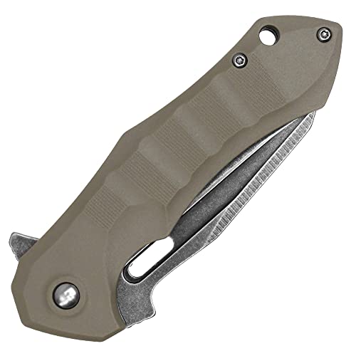 Buckshot Knives 8" Overall Spring Assisted Survival Folding Pocket Knife With Aluminum Handle And Serrated Blade (PWT390DE)