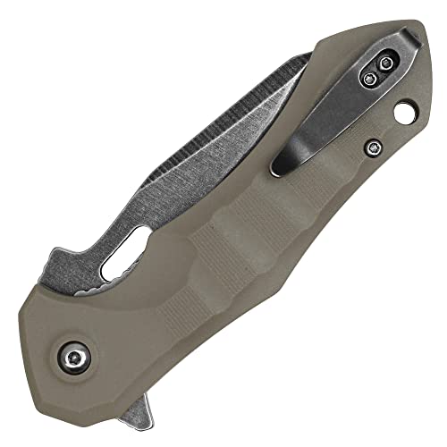 Buckshot Knives 8" Overall Spring Assisted Survival Folding Pocket Knife With Aluminum Handle And Serrated Blade (PWT390DE)