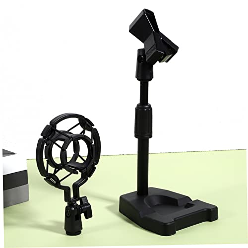 Mikinona microphone stand cell phone kickstand desktop phone holder stand desk shelf stand desk mic rack podcast mic stand microphone fix stands microphone holders snowball plastic lifting