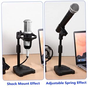 Mikinona microphone stand cell phone kickstand desktop phone holder stand desk shelf stand desk mic rack podcast mic stand microphone fix stands microphone holders snowball plastic lifting