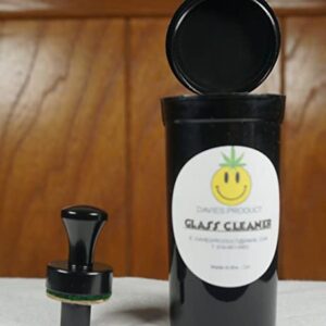 Davies Product: THE GLASS CLEANER - The Magnetic Glass Cleaner for All Glass Devices, Water Pipes, Glass Pipes, Hookah’s and Unique Glasses - Reusable Scrubber Pads - Safe on Glass! - Resin Remover!