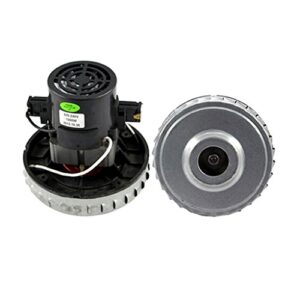 misppro dry and wet vacuum cleaner motor 1200w two turbine wheels black aluminum