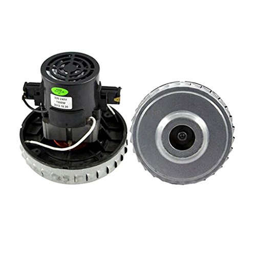 misppro Dry and Wet Vacuum Cleaner Motor 1200W Two Turbine Wheels Black Aluminum