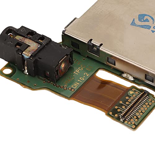 DAUERHAFT Game Cartridge Socket Board, Professional Game Host Cartridge Card Slot Prevent with 3.5mm Headphone Jack for Repairing