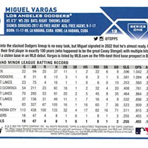 2023 Topps Series 1#163 Miguel Vargas Rookie Card