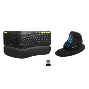 delux wireless ergo keyboard mouse combo gm902pro and m618xsd