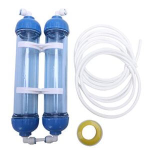 jteyult water filter 2pcs t33 housing diy t33 shell filter 4pcs fittings water purifier for reverse osmosis system