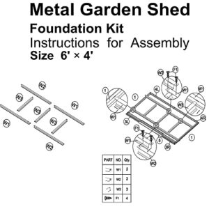 Morhome 6FTx4 FT Patio Bike Shed Garden Shed, Metal Storage Shed with Lockable Door, Tool Cabinet with Vents and Foundation for Backyard, Lawn, Garden