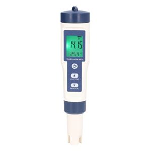 5-in-1 Digital Water Quality Meter with Backlit, PH Salinity Temperature TDS EC Tester for Drinking Water, Aquaculture, and Swimming Pools