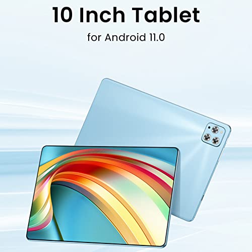 ASHATA 10 inch Tablet for Android 11, 4G Net Tablet Talkable for Kids, 8 Core CPU, 2.4G 5G WiFi, 6GB RAM 256GB ROM, Built in 128G Memory Card, 5MP 13MP Camera, 7000mAh