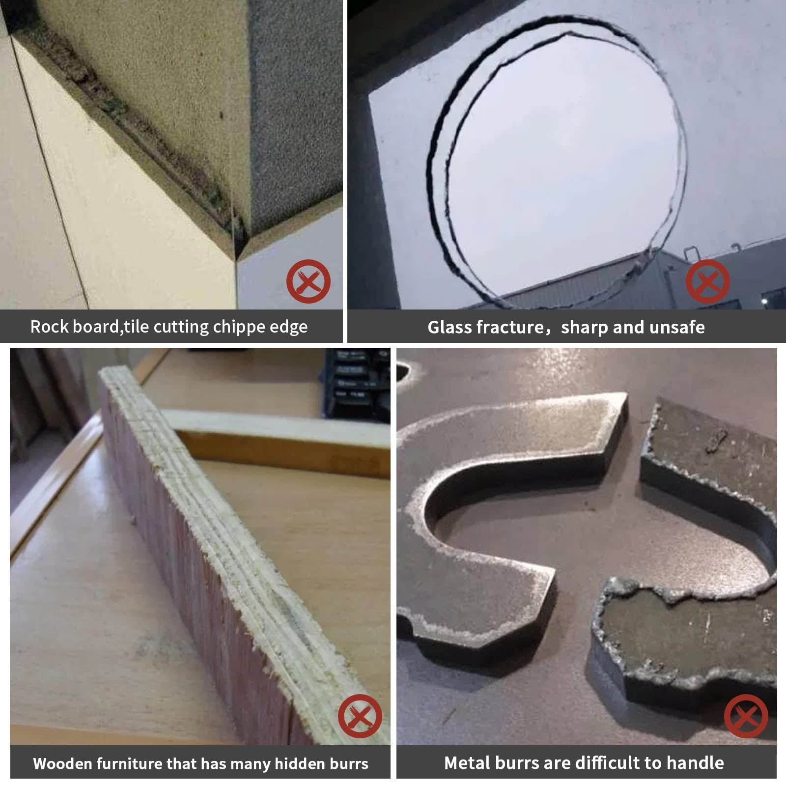 Diamond Hand Polishing Pads(4Pcs) Diamond Sanding Blocks Reusable Foam Sanding Blocks for Sanding Concrete Glass Stone Granite Marble Tile Stone Trimming Deburring (Full Sand 4PCS (Mixed))