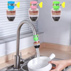 Universal Interface Faucet Filter Kitchen, 3pcs Water Filter Faucet Bathroom Sink, Universal Interface Activated Carbon Cleaning Purifier (3 PCS)