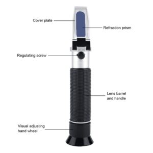 Estink Brix Refractometer, Professional 0~10% Brix Refractometer Portable Jam Beer Milk Fruit Juice Sugar Tester Meter for Beer, Fruit Juice, Milk, Jam, Honey