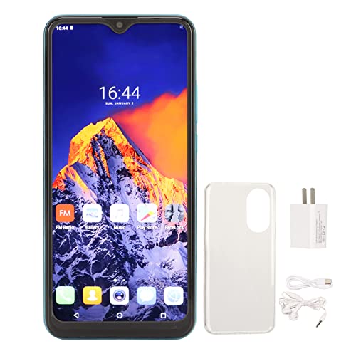 FOTABPYTI Smart Phone, Face Recognition 3 Card Slots 6.5 Inch Cell Phone 5MP Front 13MP Rear Camera 100-240V Ultra Thin MT6580 CPU Processor for Android 10 for Adults (US Plug)