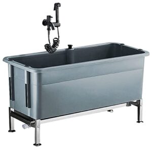 taimowei wash station portable bathroom/warehouse/kitchen sink mop service basin with drain button and faucet slop sink